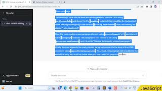 Master in JavaScript Quickly Using ChatGPT Open AI ChatGPT for JavaScript basic HTML DOM News