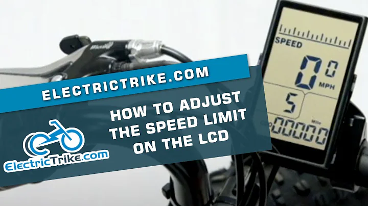 Electric Trike | Adjusting the Speed Limit on your LCD Screen