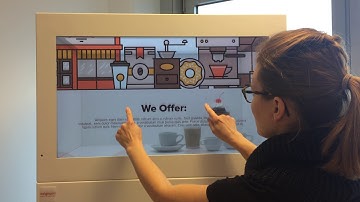 Transparent Showcase Box (POI/POS) with multitouch