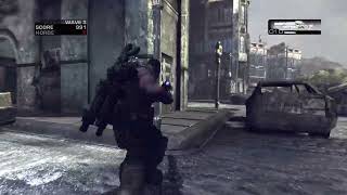 Gears of War 1 - Horde + Gameplay on Gridlock With Bots - Hardcore Part 1