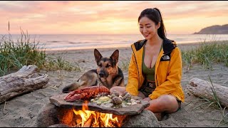 Woman \u0026 Rescued Dog's Island Survival 7 Days Before Rescue