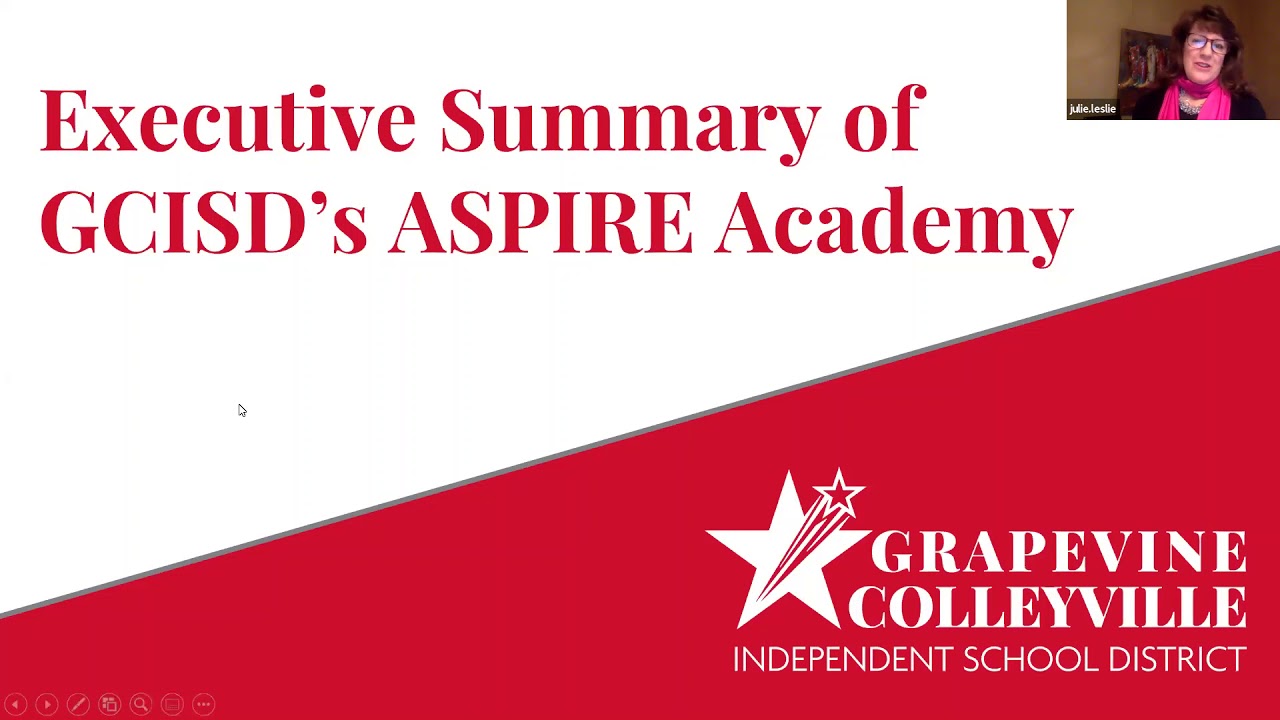 Oct. 28, 2020: SAGE + GCISD Presentation of ASPIRE External Review – GC-SAGE