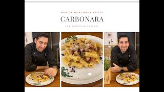 Macarrão A Carbonara Receita Tradicional Italiana