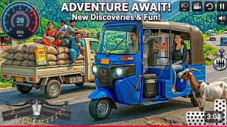 Tuk Tuk Rickshaw Driving Simulator City Gameplay | Picking Up College Passengers – City Driving Game screenshot 1
