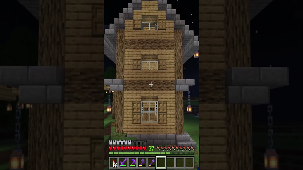 Minecraft Small Oak Wood And Stone Brick Enchanted Book Store Update 4 