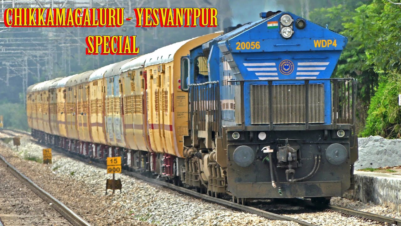 BLEED BLUE EMD WDP 4 in Exotic Long Hood Front Mode !! CHIKKAMAGALURU - YESVANTPUR SPECIAL