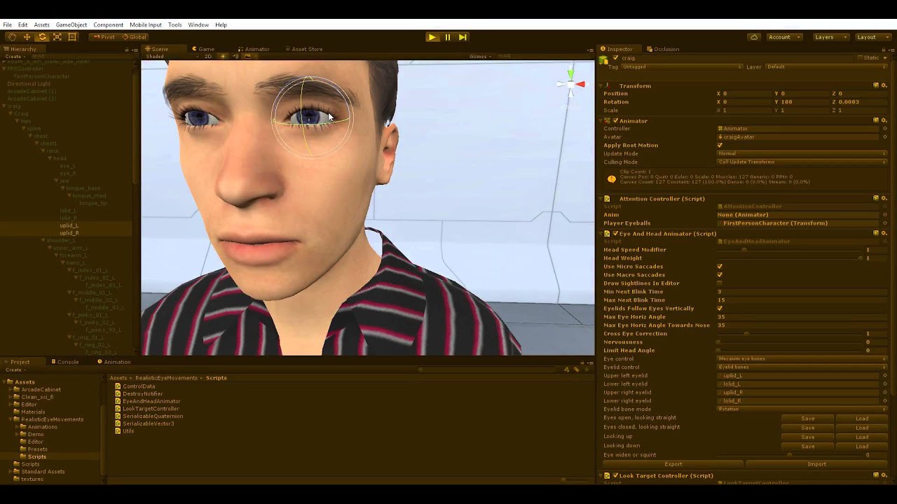 Realistic VR Characters Eye Motion YouTube