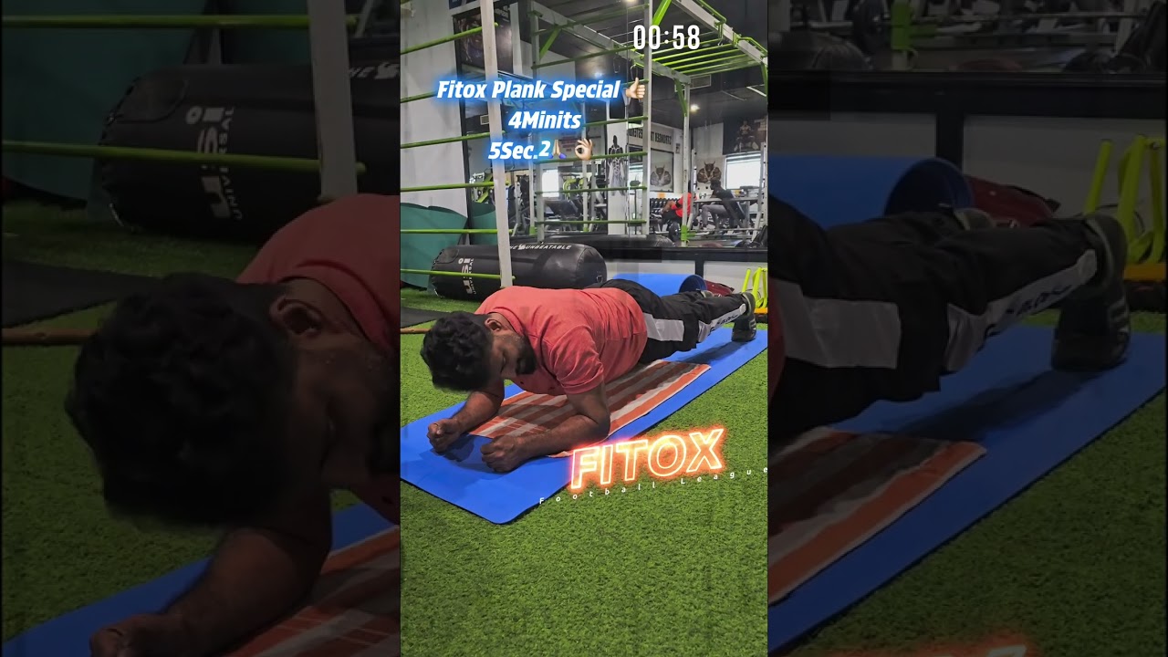 Plank Day @Gym Fitox Karunagappally👌🏻👌🏻👌🏻4minits 5Sec..... ❤️