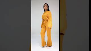 Juliet Knit Bell Bottom Pant Set