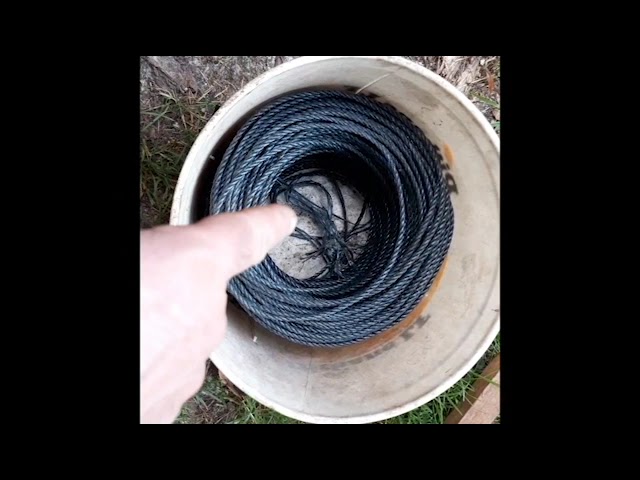 palombe.org - L' astuce du seau pour le déroulé de la carde de palombière