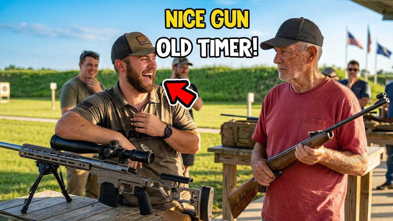 "Just Leave That Target It's Impossible" Young Sniper Suggests—Old Veteran Hits It With a Pellet Gun