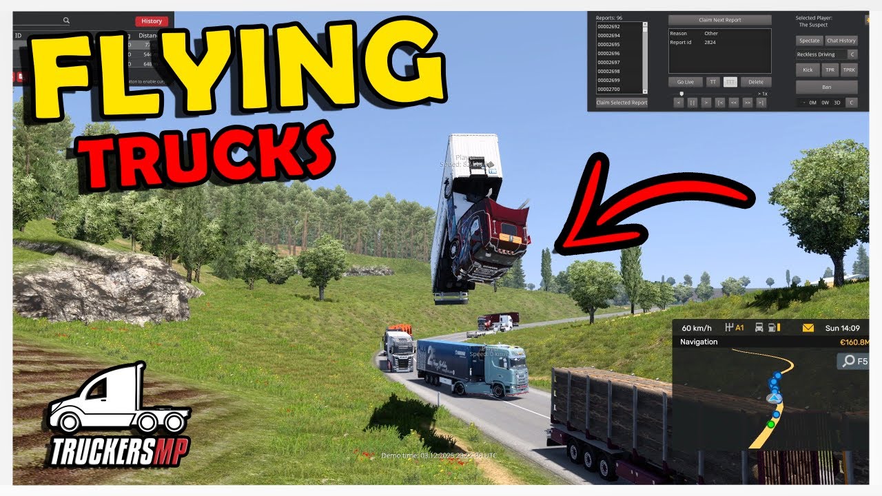 🛫 JUST Flying Trucks & Few Accidents | TruckersMP