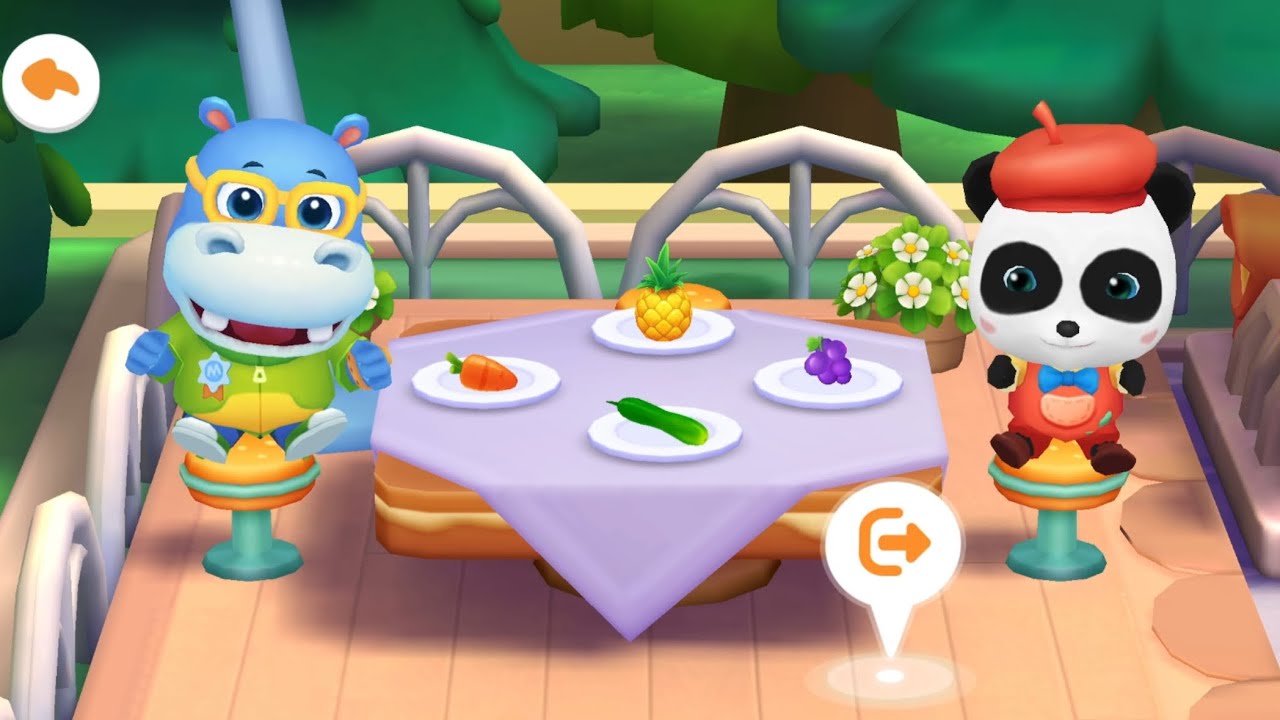Meal Time at the Amusement Park – Baby Panda House Games - BabyBus