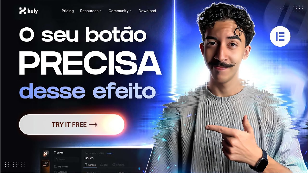 Como criar o efeito de botão com luz dinâmica, como no site da huly, no Elementor - Heitor Ferreira