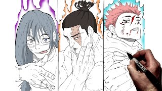 How To Draw Mahito vs Itadori & Todo | Step By Step | JJK