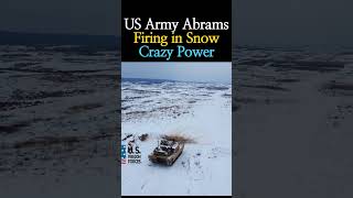 US Army Abrams Firing in snow Crazy power!