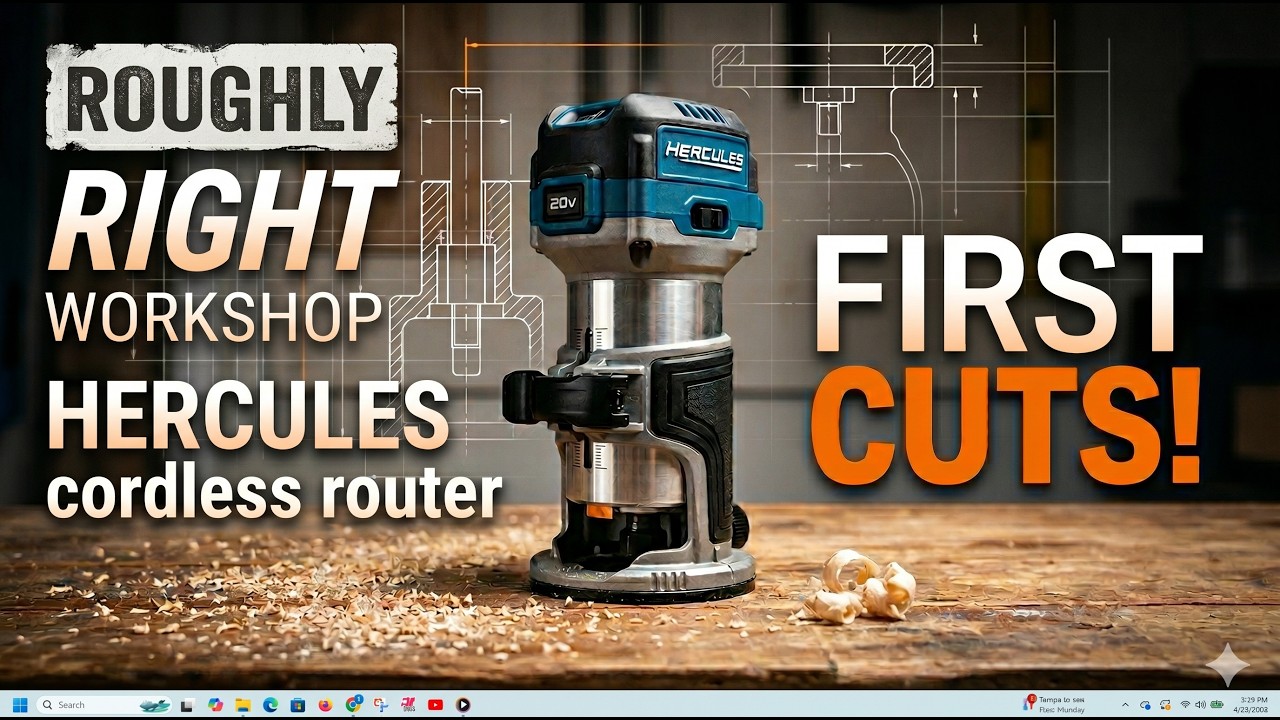 Harbor Freight Hercules 20V Cordless Trim Router: Unboxing & First Cuts ...
