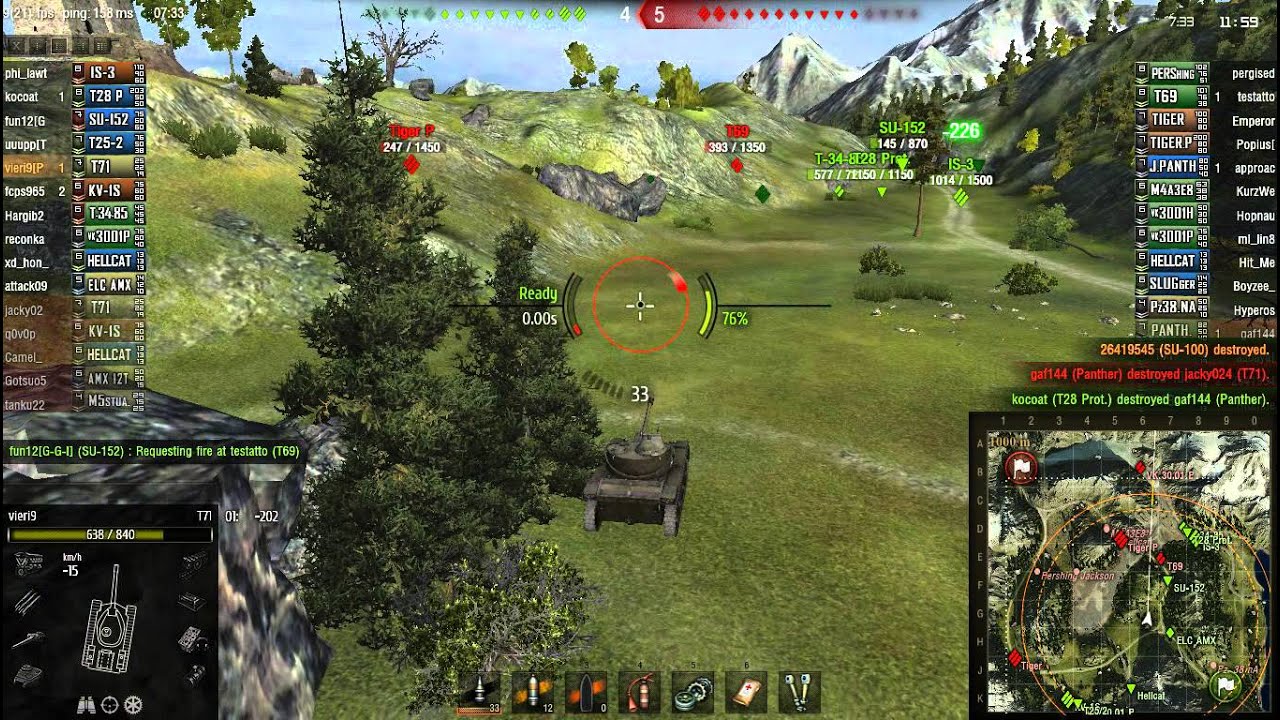 WOT T71 in Mountain Pass, 6 kills