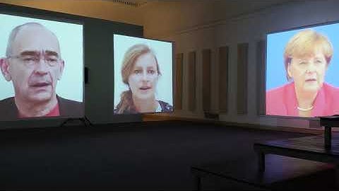 Lend Me Your Face! - AI Deepfake Art Installation in Götzendämmerung, Haus der Kunst