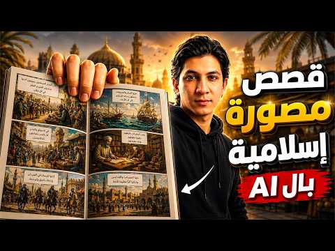 اصنع فيديوهات قصص مصورة إسلامية بالذكاء الاصطناعي مجانا 100 السيرة النبوية الأنبياء الصحابة