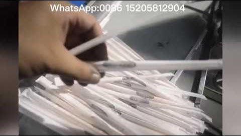 Drinking straw wrapping machine with print by Sunrise Machinery