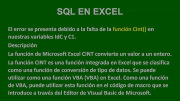Variables y formularios - Tutorial SQL en Excel Capitulo Nº 6