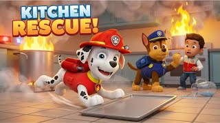 Paw Patrol Pups Save The Stove Top Scramble Kitchen Safety & Grease Fire Rescue