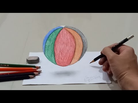 How to draw 3D trick Art เคล็ดลับ ศิลปะ  วาดภาพ 3มิติ ง่ายๆ