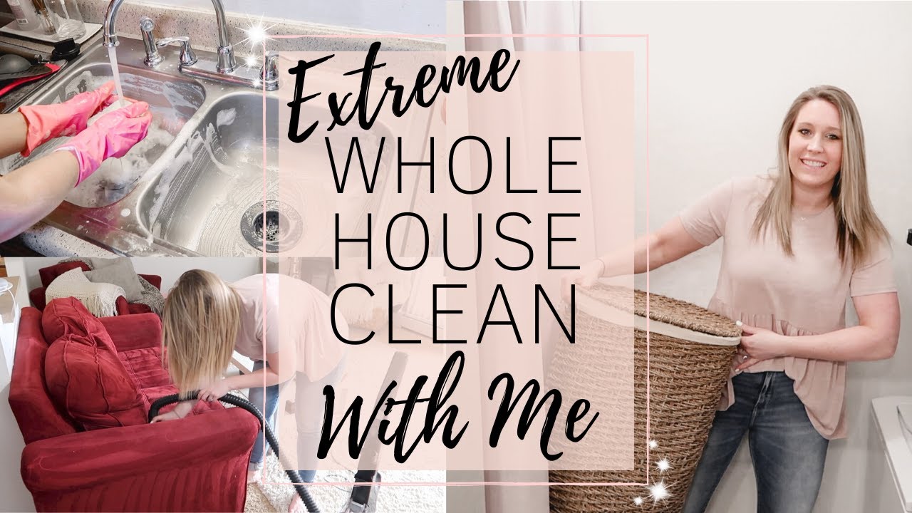 NEW! EXTREME WHOLE HOUSE CLEAN WITH ME 2020 | ALL DAY SPEED CLEANING MOTIVATION | CLEANING ROUTINE