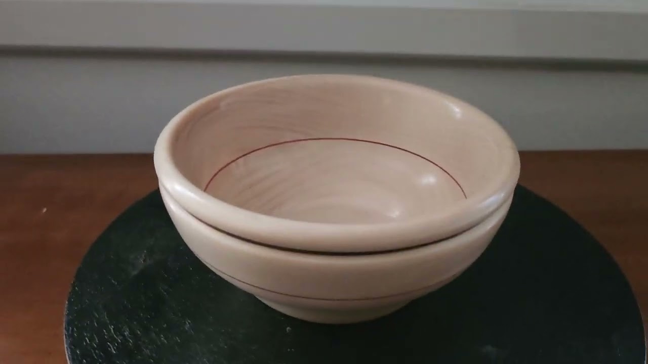 Ogee Shaped Aspen and Veneer Bowl