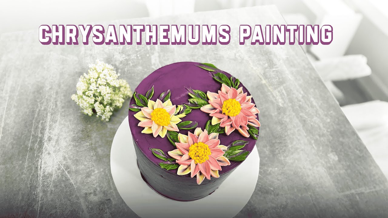 Buttercream Chrysanthemum Tutorial | Palette Knife Flower Painting for Beginners
