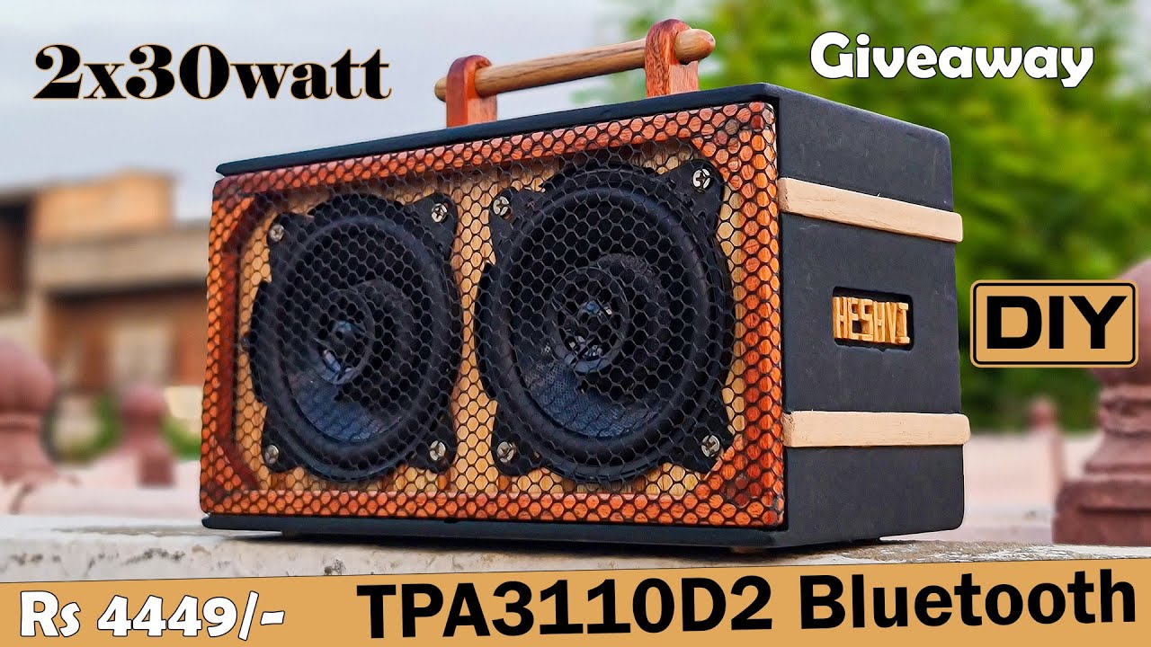 Bluetooth Speaker with TPA3110D2 | 2x30 Watt | Bass Beats | 4 Inch Coaxial Speaker | HiFi Audio