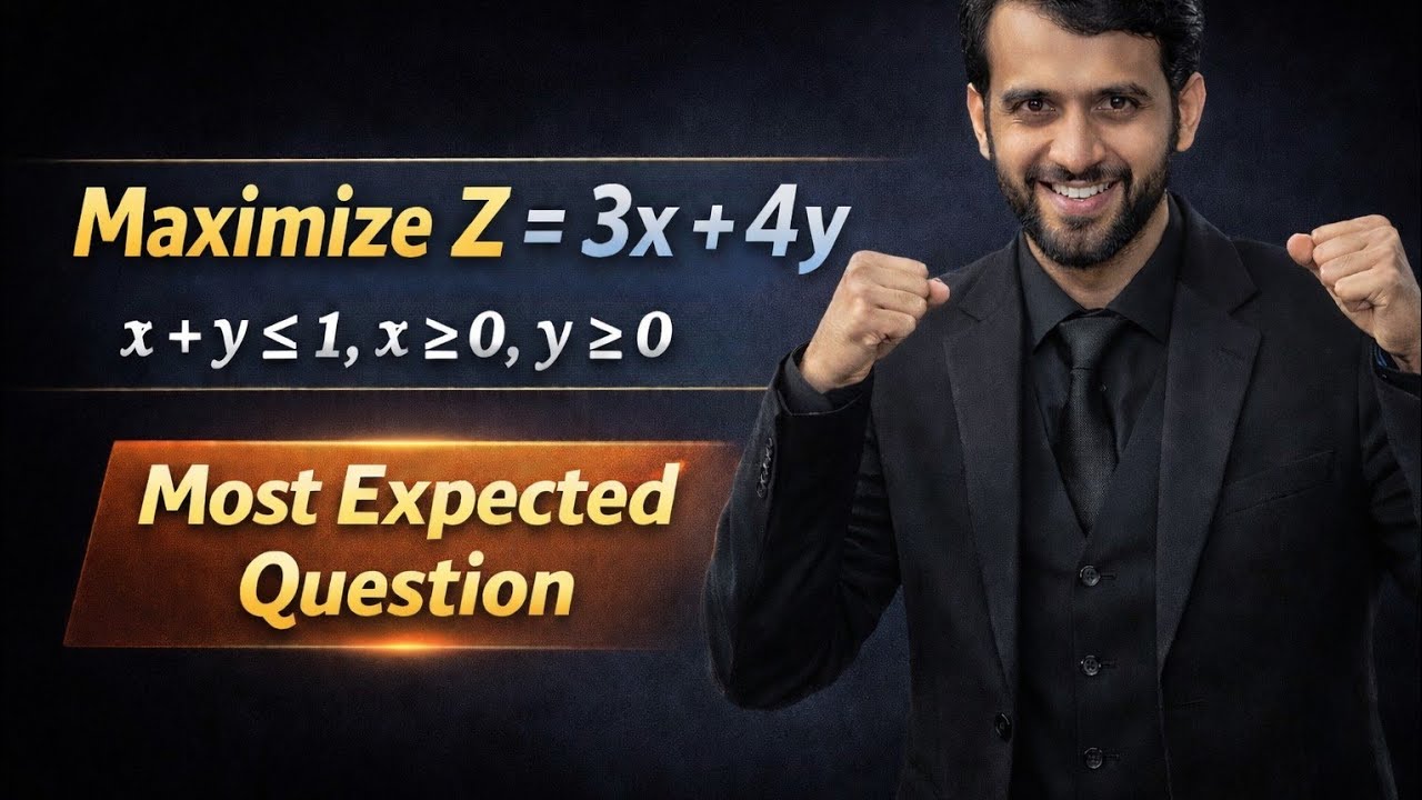 Linear Programming Important Questions Class 12 | Maximize Z Question Explained