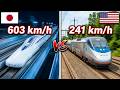 Japan vs USA – Top 6 High-Speed Trains Compared | Maglev vs Acela, Ultimate Train Showdown! 🚄🔥