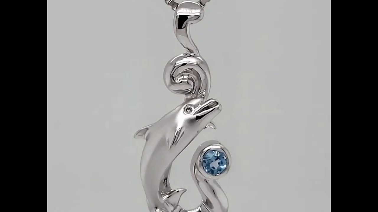 "Escape" Jumping Dolphin Necklace by Artistica