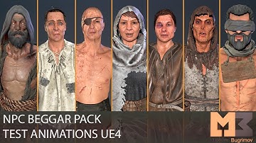NPC Beggar Pack Test Animations In UE4