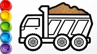 Information 🚛 Dump Truck Coloring Page for Kids | Easy Truck Coloring Activity | Meemaa Kids Channel Update