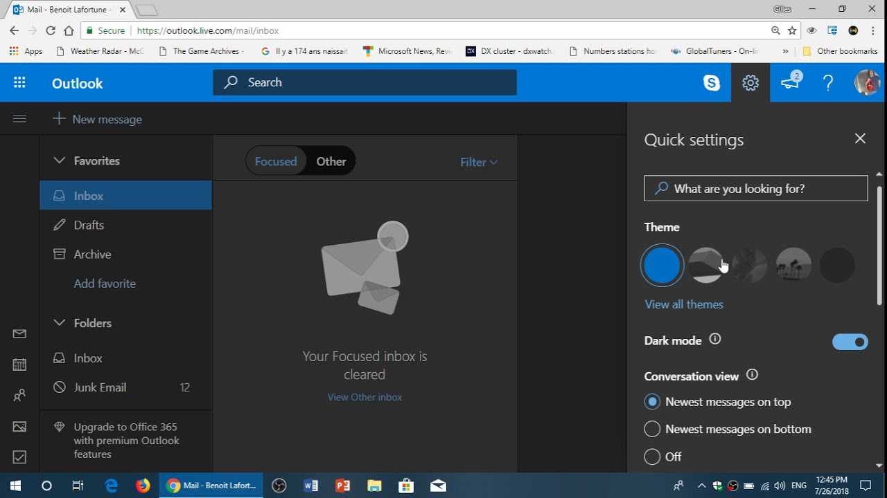 New Outlook Mail Experience With Dark Mode YouTube New Outlook Mail Experience With Dark Mode Youtube