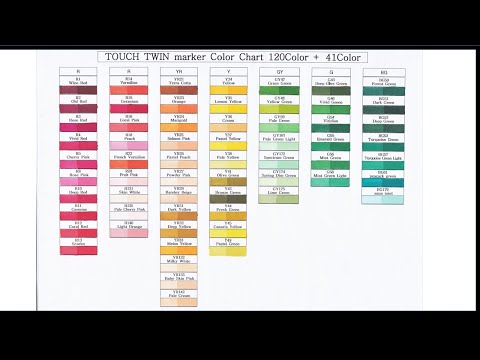 신한 터치 트윈마카 120색+41색 색상표 & 리뷰 Shinhan Touch Twin marker 120+41 Color Chart & Review