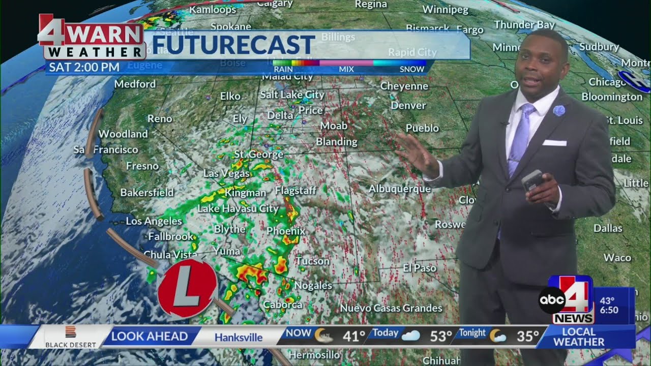 Isolated showers with valley rain and mountain snow - YouTube