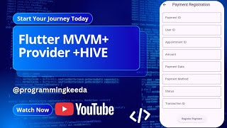 Flutter MVVM User Registration App | Provider + Hive | Programming Keeda #programmingkeeda