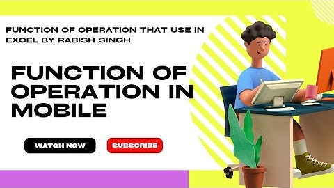 Function of operation that use in excel in mobile by WPS office || Knowledge with Rabish Part- 2