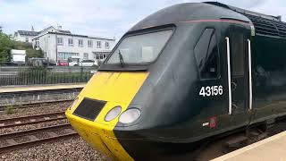 43156 & 43098 departing Totnes working 2C22 Exeter St David’s to Penzance Saturday 27th July