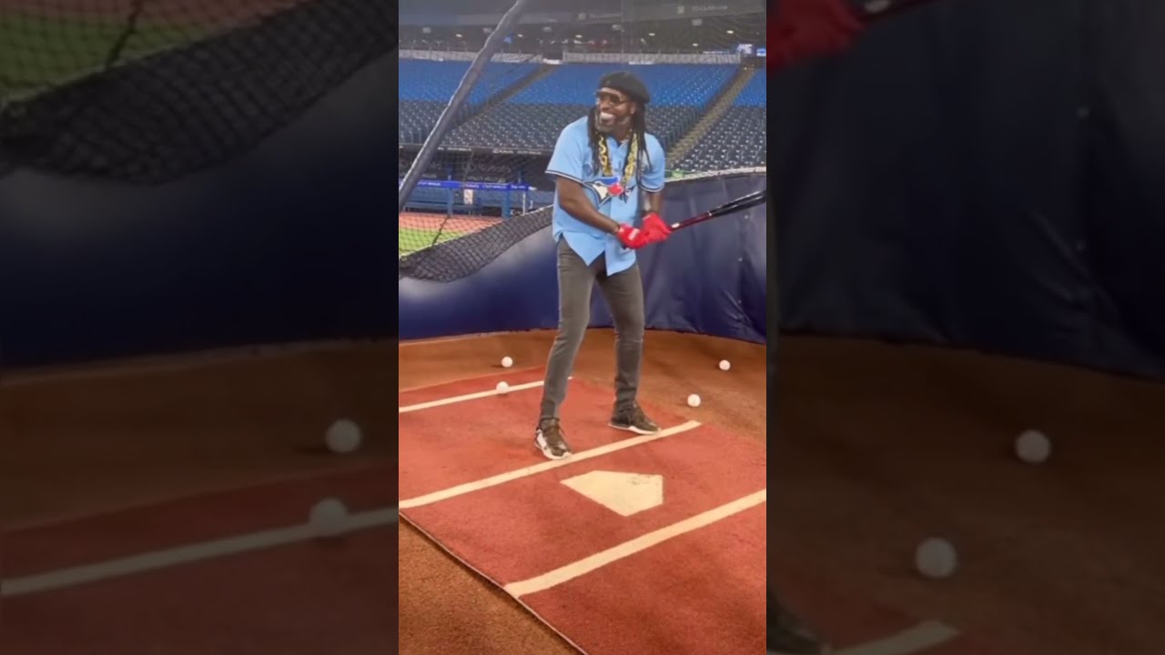 CRICKETERS COMES TO BASEBALL WOW CHRIS GAYLE Baseballplayer Hitting Hittingmechanics Like