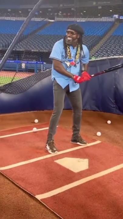 CRICKETERS COMES TO BASEBALL⚾👀😮 WOW😮👀(CHRIS GAYLE) #baseballplayer #hitting #hittingmechanics #like