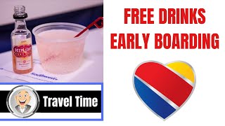 SOUTHWEST AIRLINES: How to get Free Drinks & Early Boarding