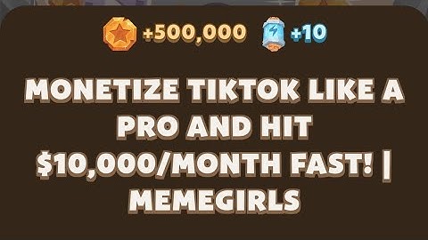 Memefi New codes I Monetize TikTok Like a Pro and Hit $10,000/Month Fast! | MemeGirls