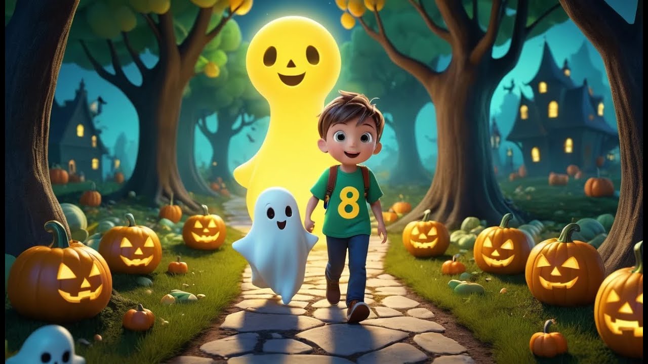 Little Ghost’s Candy Adventure | Fun Halloween Cartoon & Learning for Kids 👻🍬🎵