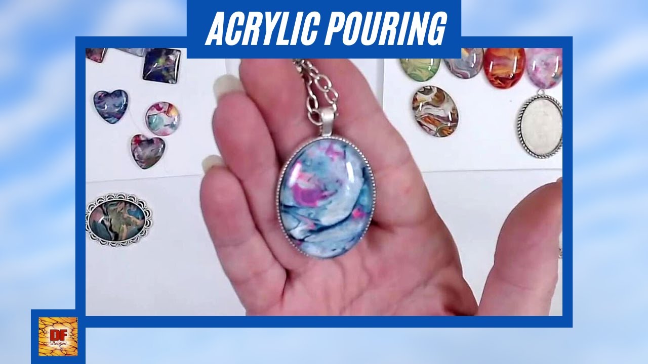 Acrylic Dipped Cabochon Jewelry Tutorial For Beginners | Fluid Arts | How To Tutorial