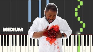 Moise Mbiye - Natiela Yo Motema | MEDIUM PIANO TUTORIAL BY Extreme Midi chords